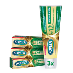 Крем для фиксации зубных протезов Корега Максимальная свежесть, 40 г х 3 шт Corega