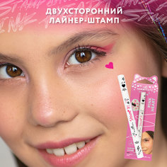Подводка-фломастер MIAMITATS со штампом сердечко розовая Pink heart