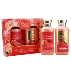 Подарочный набор URAL LAB Peony raspberry, гель для душа и пена для ванны, 2х295 мл