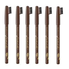 Карандаш для бровей Eveline Cosmetics контурный eyebrow pencil Brown 1.1 г 6 шт