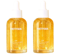 Сыворотка PRETTY SKIN ампульная антивозрастная с 24К золотом и коллагеном 50 мл 2 шт Prettyskin
