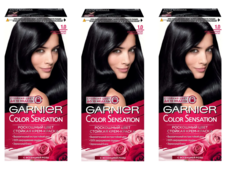 Краска для волос Garnier тон 1.0 Драгоценный черный агат 110 мл 3 шт