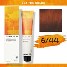 Стойкая краска для волос Elgon Get the Color 6/44 Темно-русый Медный интенсивный, 100 мл