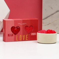 Подарочный набор женский "Love", соль для ванны 100 гр и жемчуг для ванны 80 гр, лесная зе Чистое счастье