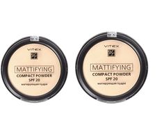 Пудра для лица матирующая Витэкс Mattifying Compact Powder, SPF 20 т 02 Natural beige, 2шт Viteks