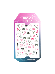 Наклейки для ногтей Pink Up Decor Grunge Collection 2D переводные тон 185