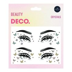 Татуировка переводная для лица и тела Deco Fairycore by Miami tattoos Butterfly madness