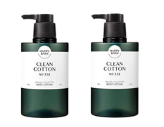 Лосьон для тела Happy Bath сollection вody lotion clean cotton хлопок 500 г 2шт