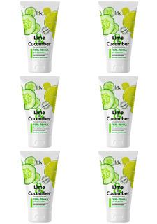 Гель-пенка Iris Lime & Cucumber для умывания Увлажняющая для всех типов кожи 150 мл, 6 шт