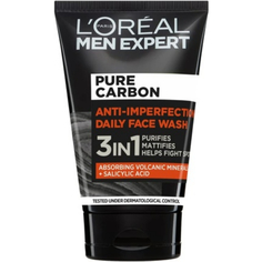 Гель для умывания лица LOreal Paris Men Expert Pure Carbon 3 в 1 100 мл