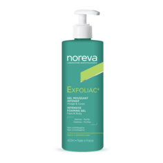 Интенсивный пенящийся гель для лица и тела Noreva Exfoliac 400 мл