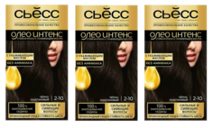 Крем-краска Syoss стойкая без аммиака Oleo Intense 2-10 Чёрно-каштановый 115мл 3 шт