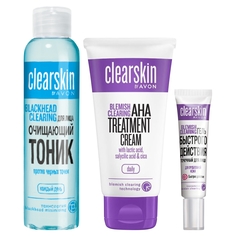 Набор Avon для проблемной кожи Clearskin Точечный гель тоник крем-уход
