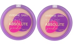 Пудра Vivienne Sabo компактная матирующая Teinte Absolute matte тон 04 6 г 2 шт