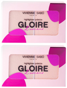 Палетка Vivienne Sabo хайлайтеров Palette illuminatrice Gloire damour 02 6 г 2 шт