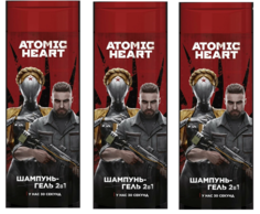 Шампунь-гель Atomic Heart освежающий 2в1 400 мл 3 шт
