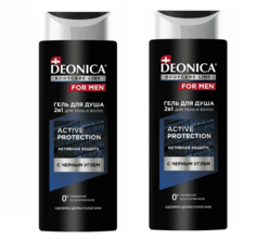 Гель для душа Deonica for men active protection 250 мл 2 уп
