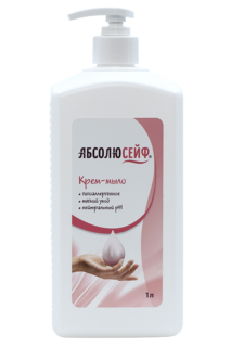 Крем-мыло жидкое АБСОЛЮСЕЙФ с дозатором, 1 л