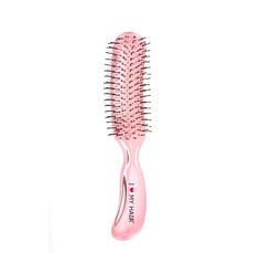 Щетка парикмахерская для волос I love my hair Aqua Brush, розовая прозрачная М