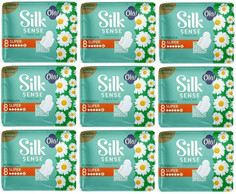 Прокладки Ola! Silk Sense Classic Wings Singles Super Солнечная ромашка, 8 шт, 9 упаковок