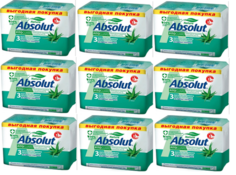 Твердое мыло Absolut FitoGuard Алоэ, 4 по 75 г, 300 г х 9 упаковок