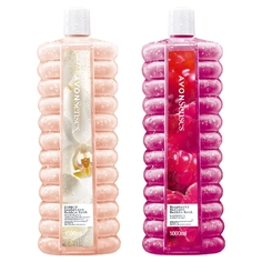 Пена для ванны AVON Senses Истинная роскошь и Малиновое удовольствие 1л 2шт