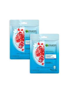 Тканевая маска Garnier Увлажнение и Аква Бомба для всех типов кожи, 2 шт.
