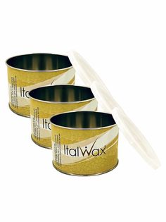 Комплект Контейнер банка алюминиевый с крышкой ITALWAX для разогрева воска 400 мл x 3 шт.