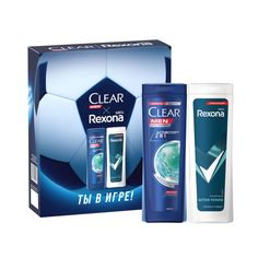 Подарочный набор Clear Men и Rexona Спорт коллекция Ты в игре Шампунь и Гель для душа