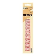 Накладные ногти с клеевыми стикерами Deco Beauty pink 24 шт