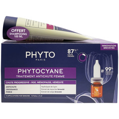 Набор для волос Phyto женский против выпадения волос сыворотка 12х5 мл, шампунь 100 мл