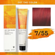 Стойкая краска для волос Elgon Get the Color 7/55 Русый Красный интенсивный, 100 мл