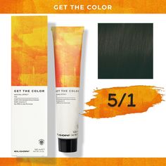 Стойкая краска для волос Elgon Get the Color 5/1 Светло-каштановый Пепельный , 100 мл