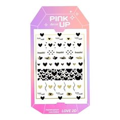 Наклейки для ногтей Pink up Love Collection тон 167