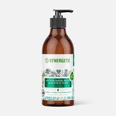 Жидкое мыло Synergetic, для рук и тела, увлажняющее, сандал и ягоды можжевельника, 380 мл