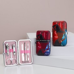 Набор маникюрный Танцуем у бара, 6 предметов, PVC - чехол No Brand