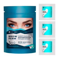 Набор саше с составом #2 BROW SCULPT для долговременной укладки бровей SEXY BROW PERM Innovator Cosmetics