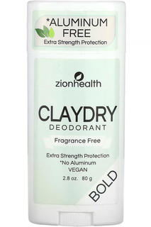 Дезодорант стик Zion Health Claydry Deodorant без запаха, 80 г