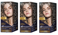 Краска для волос Studio Professional Essem Hair 6.1 Пепельно-русый 115 мл 3 шт