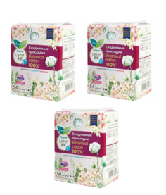 Прокладки Laurier женские F Botanical Cotton с ароматом Ландыша и Жасмина, 54 шт, 3 уп
