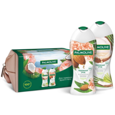 Подарочный набор Palmolive "бережный уход" гель для душа 250 мл + миндальное масло 250 мл