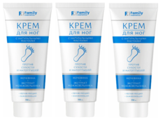 Крем для ног Family Cosmetics с мочевиной и экстрактом можжевельника 110 мл 3 шт