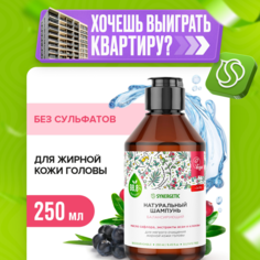 Шампунь для мягкого очищения жирной кожи головы Synergetic, балансирующий, 250 мл