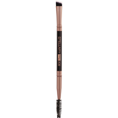 Кисть для бровей STELLARY Pro Brush Duo №308 двухсторонняя, синтетическая, черная