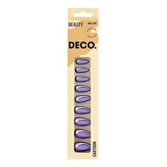 Накладные ногти с клеевыми стикерами Deco cartoon violet 24 шт