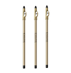 Карандаш для глаз Eveline Cosmetics контурный Eyeliner Pencil черный 3 шт