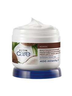 Крем для лица рук и тела Avon Care Восстанавливающий мультифункциональный с маслом кокоса