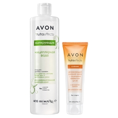 Набор для лица Avon мицеллярная вода матирующая 400 мл увлажняющий дневной крем 50 мл