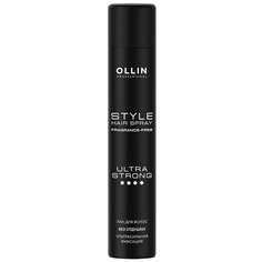 Лак для волос Ollin Professional ультрасильной фиксации без отдушки 400 мл