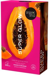Косметический набор для волос OrganiС Shop Super Glow для женщин 2 предмета
